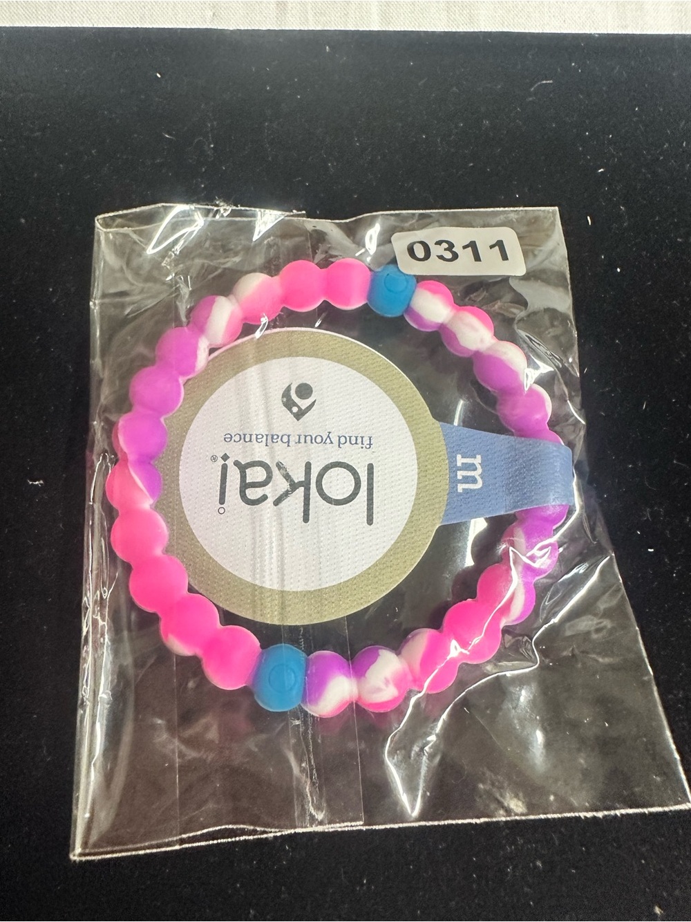 Kids Pink & Purple Silicone Beaded Bracelet